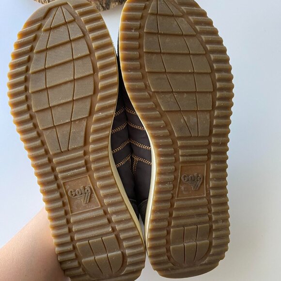 Anthropologie Gola Grey and Gold Montreal Lustre Sneakers Size 6 - Picture 5 of 9